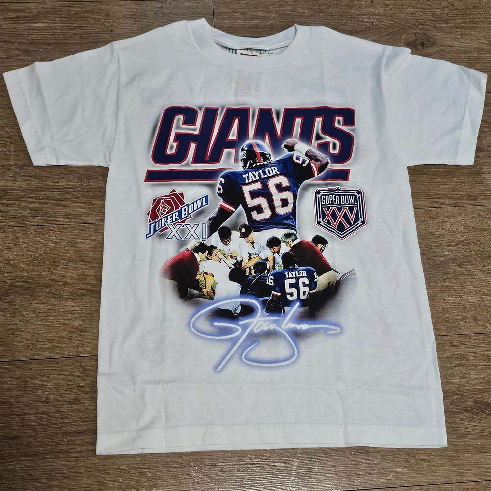 Lawrence Taylor NY Giants Super Bowl XXI XXV Double Sided Graphic Tee S